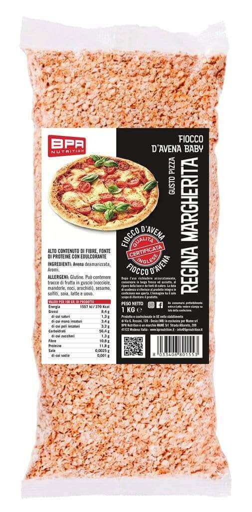 RIV - FIOCCHI D'AVENA AROMATIZZATI 15 Gusti diversi a scelta 1 Kg Pizza Regina Margherita - Push More Fiocchi d' avena aromatizzata Bpr Nutrition