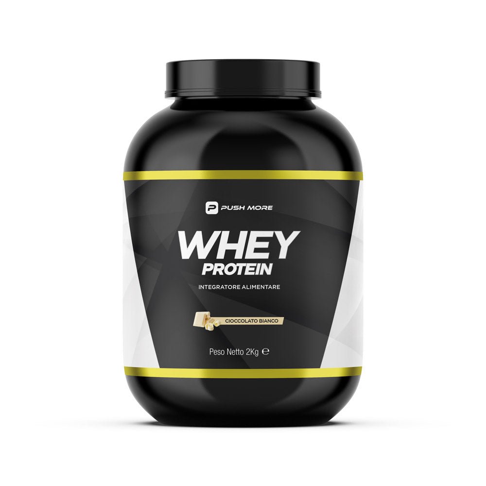 WHEY PROTEIN - Proteine concentrate Push More Cioccolato Bianco 2kg - Push More Proteine del latte Push More