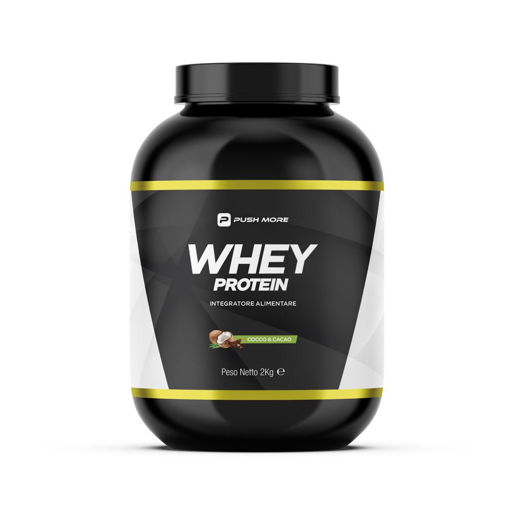 WHEY PROTEIN - Proteine concentrate Push More Cocco & Cacao 2kg - Push More Proteine del latte Push More