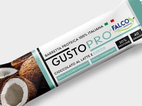 GustoPro - Barretta proteica senza zuccheri 1 barretta (40 g) Cocco - Push More Barretta proteica Push More