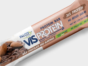 Vis Protein - Barretta proteica 1 barretta (50 g) Cioccolato al latte e mandorla - Push More Barretta proteica Falco Food